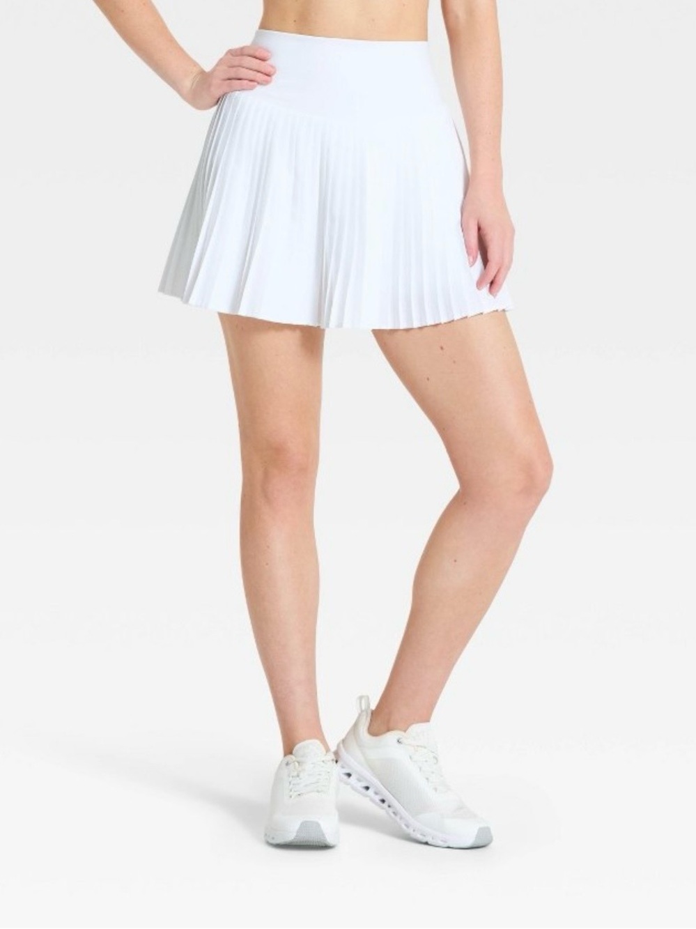 All In Motion Women's Woven High-Rise Pleated Skort White L (NWT)